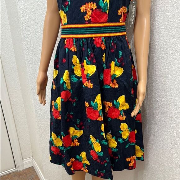 Eva Mendes New York & Company Blue Yellow Red Sleeveless Midi Sz 4 Sundress New - Picture 10 of 17